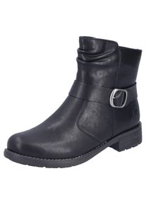 Stiefelette Rieker, Damen, Gr. 43, schwarz, Lederimitat, unifarben, Basic, Schuhe Stiefelette, Boots, Blockabsatz, mit Innenrei&szlig;verschluss