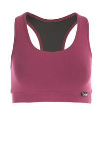 Sport-Bustier WINSHAPE "WVR1", Damen, Gr. L, Normalgr&ouml;&szlig;en, lila (berry love), Obermaterial: 90% Baumwolle, 10% Elasthan, BHs Sport-Bustier
