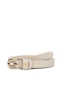 Lederg&uuml;rtel Tommy Hilfiger "ESSENTIAL EFFORTLESS GOLD", Damen, Gr. 105, beige (classic beige), Rindsleder, G&uuml;rtel Lederg&uuml;rtel, 1,5 cm breit, ovale Einfachdornschlie&szlig;e, Dameng&uuml;rtel