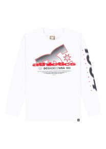 Langarmshirt DC Shoes "Slathletic", Jungen, Gr. 8(125-130cm), wei&szlig;, Obermaterial: 75% Walkfrottier, 25% Walkfrottier;, Shirts Langarmshirt