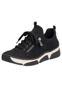 Slip-On Sneaker Rieker, Damen, Gr. 41, schwarz, Nubuklederimitat, Textil, Schuhe Slip-On Sneaker, Schlupfschuh, Halbschuh, Freizeitschuh mit weicher Innensohle