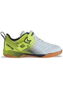 Hallenschuh Lotto, Jungen, Gr. 26, wei&szlig;, lime, Synthetik, mehrfarbig, Schuhe Hallenschuh, - ideal f&uuml;r Indoor Sport wie Handball