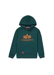 Hoodie Alpha Industries "Basic Hoodie BL K", Jungen, Gr. 8, gr&uuml;n (force gr&uuml;n), Obermaterial: 80% Baumwolle, 20% Polyester, regular fit, Sweatshirts Hoodie
