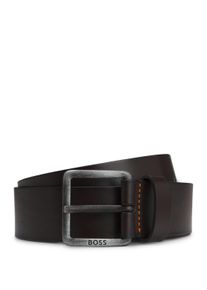 Lederg&uuml;rtel BOSS "Jeeko_Sz40", Damen, Gr. 95, braun (schwarz braun 202), Rindsleder, unifarben, G&uuml;rtel Lederg&uuml;rtel, mit matter Schlie&szlig;e