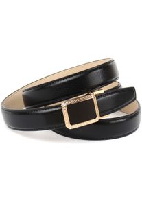 Lederg&uuml;rtel Anthoni Crown, Damen, Gr. 95, schwarz, Leder, unifarben, G&uuml;rtel Lederg&uuml;rtel, in schmaler Form