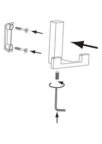 SIRO, Kleiderhaken + Wandgarderobe, Mantelhaken Doradus Garderobenhaken 70x61 mm Haken ZN Messing schwarz geb&uuml;rstet