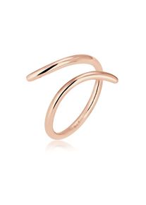 Elli Silberring &raquo;Ring Wickelring offen verstellbar Statement 925 Silber&laquo; rosa, Gr&ouml;&szlig;e 58