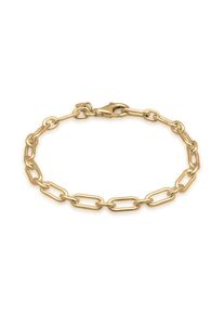 Armkette Kuzzoi "Armband Gliederkette Herren Oval Modern 925 Sterling Silber" Gr. 230, gold, Armb&auml;nder, Herren, 230, Silber 925 (Sterlingsilber), Armkette