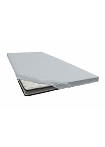 Spannbettlaken Janine "TOPPER 5001", silber (silberfarben), 1 Stk., Jersey-Elasthan, 140x200 140x210 140x220 150x200 150x210 150x220 160x200 160x210 160x220 10cm, Jersey-Elasthan, Obermaterial: 95% Baumwolle, 5% Elasthan, Bettlaken, Spannbettlaken, mit Rundumgummizug
