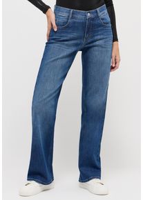 Relax-fit-Jeans Angels "LIZ", Damen, Gr. 44, L&auml;nge 30, blau (mid blau used), Denim/Jeans, Obermaterial: 67% Baumwolle, 31% Polyester, 2% Elasthan, relaxed fit lang, Jeans Relax-fit-Jeans