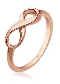 Silberring Elli "Ring Basic Infinity Unendlichkeit Zeichen 925 Silber" Gr. 52, rosa (rosegold), Fingerringe, Damen, 52, Silber 925 (Sterlingsilber), Silberring