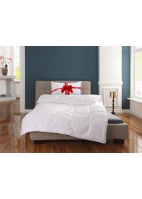 Microfaserbettdecke OTTO HOME "Corella, Bettdecke 135x200 cm, mit Gratis-Kissen dazu: 40x80 cm", wei&szlig;, B:155cm L:220cm, Obermaterial: 100% Polyester. F&uuml;llung: 100% Polyester, Bettdecken, Microfaserbettdecke, Bettdecken, Sommer, Winter, 4 Jahreszeiten, Decke mit Gratiskissen