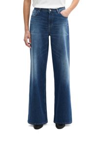 Marc O'Polo Weite Jeans MARC O'POLO, Damen, Gr. 29, L&auml;nge 32, blau (cashmere dunkelblau wash), Denim/Jeans, Obermaterial: 92% Baumwolle, 6% Elastomultiester, 2% Elasthan, weit normal, Jeans Weite Jeans, 5-Pocket, hohe Leibh&ouml;he