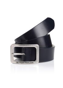 Lederg&uuml;rtel Tom Tailor "TTEVE", Damen, Gr. 100, blau (marine), Rindsleder, G&uuml;rtel Lederg&uuml;rtel, 4 cm breiter Damen Lederg&uuml;rtel, kalssiches Must-Have
