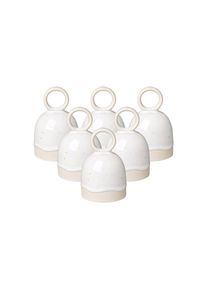 Weihnachtsfigur "Tischglocken Winter Glow &oslash; 6,6 cm 6er Set beige", beige, B:6,6cm H:9,9cm &Oslash;:6,6cm, LIKE. BY VILLEROY & BOCH, Dekofiguren, Weihnachtsfigur