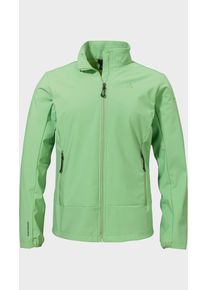 Sch&ouml;ffel Outdoorjacke SCH&Ouml;FFEL "Softshell Jk Style Mirusha WMS", Damen, Gr. 46, 6175, gr&uuml;n, Oberstoff: Aussenseite: 100% Polyester, Innenseite: 100% Polyester; (Membran: Thermoplastisches Polyurethan); Futter: 100% Polyester, regular fit, hoch geschlossener Ausschnitt, Jacken Outdoorjacke