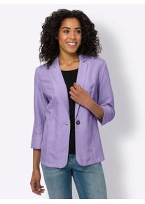 Jackenblazer Classic Basics "Blazer", Damen, Gr. 54, lila (lavendel), 100% Polyester, Blazer Jackenblazer