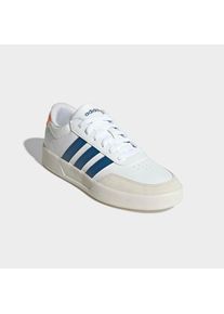 Sneaker adidas Sportswear "BREAKNET 3.0", Herren, Gr. 45, cloud wei&szlig;, dusky petrol, lucid orange, Leder, Synthetik, Schuhe Sneaker