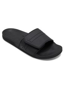 Sandale Quiksilver "Rivi Slide Adjust", Herren, Gr. 12(45), schwarz (schwarz, grau, schwarz), Obermaterial: Synthetikmaterial / Futter: Textil / Au&szlig;ensohle: TPR, Schuhe Sandale