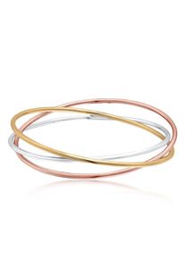 Armreif Elli Premium "Armband Armreif Dreier Mehrreihig Verschlungen 925 Silber" Gr. 200, bunt (dreifarbig), Armb&auml;nder, Damen, 200, Silber 925 (Sterlingsilber), Armreif