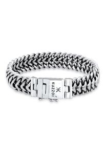 Armkette Kuzzoi "Armband Herren Panzerarmband Gliederkette 925er Silber" Gr. 230, silber, Armb&auml;nder, Herren, 230, Silber 925 (Sterlingsilber), Armkette