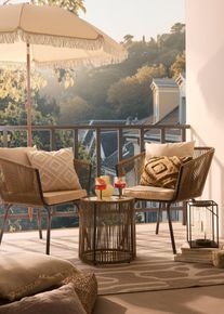 Solcellslykta - svart - storlek 31 cm - bonprix