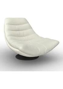 Sessel Lena Wei&szlig; Struktursamt/Lederlook