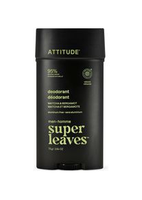 Attitude, Deo, Nat&uuml;rliches Deodorant f&uuml;r Herren Super Leaves Matcha & Bergamot (Deodorant) 75 g (Stick, 75 g)
