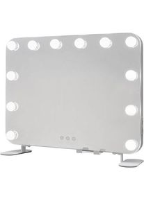 Glow up, Kosmetikspiegel, - Makeup Artist Mirror - Square w. 12 LED Lamps - White (50 x 40 cm)