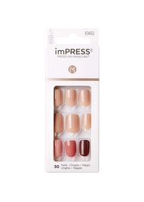 KISS, Nagelstyling + Kunstn&auml;gel, My Face - imPRESS Nails Before Sunset ( 30 pcs ) - Self-adhesive nails - (Kunstn&auml;gel, Burgunder, Rosa)