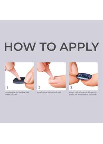 KISS, Nagelstyling + Kunstn&auml;gel, Adhesive nails Salon Acrylic French Color - Flame 28 pcs (Nagelkleber, Dark Black)