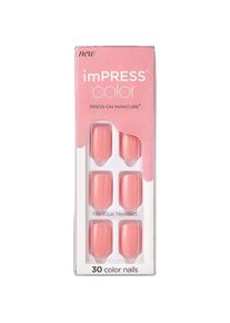 KISS, Nagelstyling + Kunstn&auml;gel, Self-adhesive nails imPRESS Color Pretty Pink 30 pcs (L) (Kunstn&auml;gel, Pretty Pink)