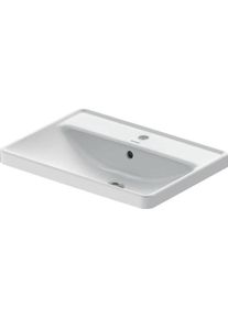 Duravit, Sp&uuml;lbecken, Einbauwaschtisch D-NEO 600x435mm m &Uuml;L m HLB 1 Hahnloch weiss (Einbausp&uuml;le, 44 cm, 60 cm)