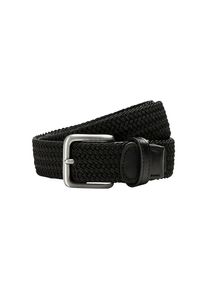 Jack & Jones Jack & Jones, Damen, &raquo;JACSPRING WOVEN BELT NOOS&laquo; mit silberfarbener Schlie&szlig;e, schwarz, schwarz, Herreng&uuml;rtel von Jack&Jones