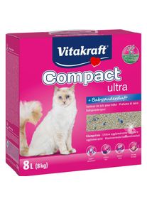 Vitakraft Katzenstreu Compact Ultra Plus 8kg (Klumpend), Katzenstreu