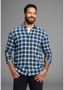 MAN'S WORLD Flanellhemd MAN'S WORLD, Herren, Gr. XL (43/44), N-Gr, gr&uuml;n (gr&uuml;n kariert), Flanell, Obermaterial: 100% Baumwolle, kariert, regular fit, 2-Knopf-Manschette, Hemden Flanellhemd, Karomuster