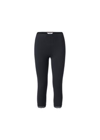 Tchibo - 3/4-Leggings mit Spitzenborte - Damen - Gr. S - schwarz