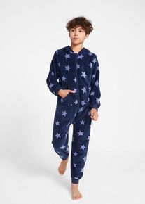 bonprix Salopetă fleece copii, albastru, 104/110