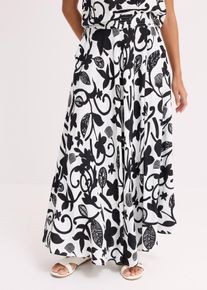 Maxirock aus flie&szlig;ender Viskose, wei&szlig;, Gr&ouml;&szlig;e 42, Viskose, bonprix