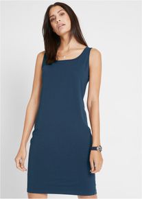 Figurbetontes Shirtkleid (2er Pack), blau, Gr&ouml;&szlig;e 56/58 (3XL), mit Baumwolle, bonprix