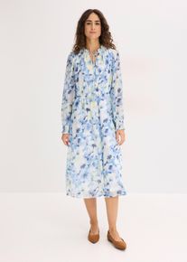Chiffonkleid, blau, Gr&ouml;&szlig;e 54, bonprix