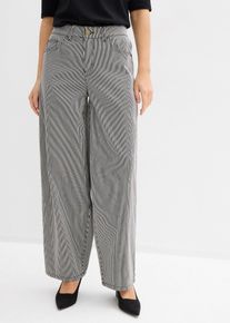 Ballon Fit-Hose mit Streifen, schwarz, Gr&ouml;&szlig;e 44, mit Baumwolle, bonprix
