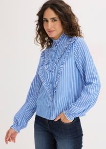 Bluse, blau, Gr&ouml;&szlig;e 46, bonprix
