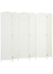 HOMCOM 6-panel room divider, foldable privacy screen, privacy wall for living room, bedroom, home office, white | Aosom Ireland