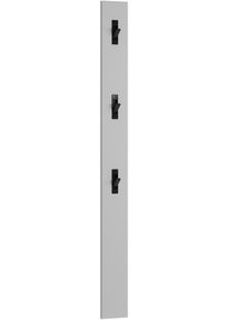 Garderobenpaneel Home Affaire "SPACE, Garderobenleiste, Wanpaneel, Wandgarderobe, Garderobenleiste", grau (grau hglanz, grau hgl), B:15cm H:170cm T:2cm, Holzwerkstoff, Garderobenpaneele, Garderobenpaneel, mit 3 Klapphaken, Hochglanz lackiert, 15x2x170 cm