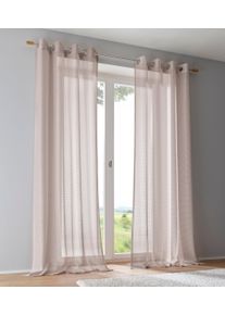 Vorhang Kutti "Vinola" Gr. 3, beige (beige, creme), B:130cm H:225cm, Wirkware, Polyester, Gardinen, Vorhang, &Ouml;sengardine modern Netzstruktur Glanz
