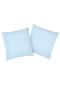 Kissenbez&uuml;ge OTTO HOME "Luisa", blau (hellblau), B:40cm L:40cm, Renforc&eacute;, Renforc&eacute;, Kissenbez&uuml;ge, Kissenbez&uuml;ge, aus 100% Baumwolle, mit Rei&szlig;verschluss, atmungsaktiv, uni