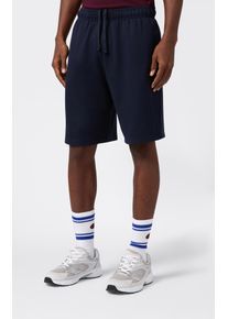 Sweatshorts Champion "BASICS Terry Shorts Large Logo", Herren, Gr. S (44/46), N-Gr, blau (nny, ns), Obermaterial: 55% Baumwolle, 45% Polyester, Hosen Sweatshorts