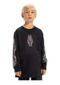 Langarmshirt DC Shoes "Burnt Out", Jungen, Gr. 14(155-164cm), schwarz, Obermaterial: 75% Walkfrottier, 25% Walkfrottier;, Shirts Langarmshirt