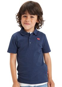 Poloshirt LEVI'S KIDS "LVB BACK NECK TAPE POLO", M&auml;dchen, Gr. 10 (140), blau (marineblau), Single Jersey, Obermaterial: 60% Baumwolle, 40% Polyester, Shirts Poloshirt, for BOYS